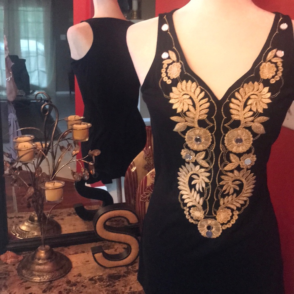 INC black and gold with sequins!